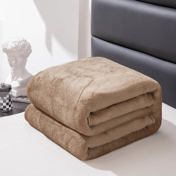 Flannel Fleece Blanket for Beds Solid Color Plain Winter Blanket Single/Queen/King Warm Soft Nap Blanket Manta Plaids for Winter
