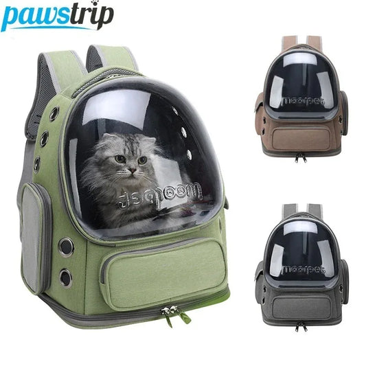 Cat bag Portable cat backpack Transparent space capsule backpack Dog cat outdoor bag, car travel small pet bag
