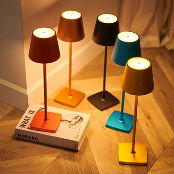 Nordic LED Desk Lamp Bar Restaurant Wireless Table Lamps Study Office Light Top Touch Lamp With USB Charging Decor Night Lights