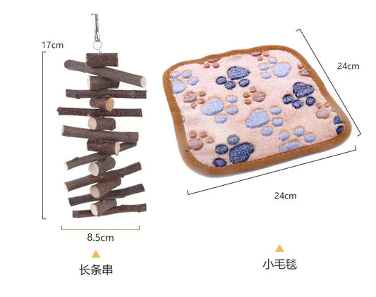 Cat Fun Toy Hamster Rabbit Rabbit Tooth Grinding Set Pet Rabbit Guinea Pig Dragon  Pet Tooth Grinding Snacks