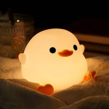 Duoduo Duck Night Light Cute Duck Shaped Light Silicone Dimmable Night Light Rechargeable LED Bedroom Bedlight