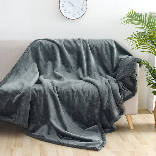 Pet waterproof blanket flannel Shu cotton lint Sherpa thickened pet blanket kennel