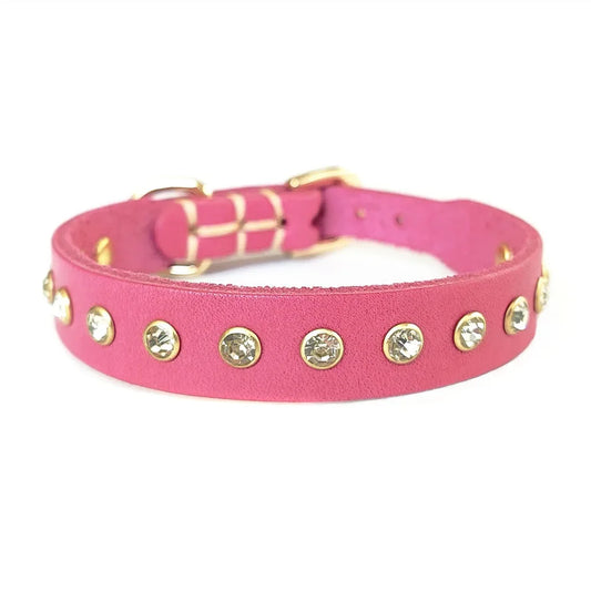 Soft Real Leather Cat Collar Non Breakaway Kitten Collar for Girl Boy Studded Leather Pet Collar for Puppy Small Cat Accessories