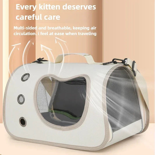 Premium Lightweight Portable Foldable Breathable Pet Carrier Bag for Small Dogs Cats Outdoor Kitten Shoulder Carrying Case
