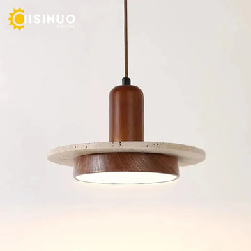 Wabi Sabi Pendant Light Natural Stone Lamp LED Wooden Style Bedside Hanging Lamp Luminiares for Dining Living Room Homestay Cafe