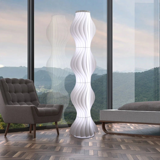 Modern Floor Lamp Standing Tall Adjustable 3 Color, Dimmable Lighting for Living Room Bedroom Corner Decor, Art Decor