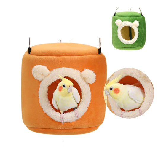 Warm Parrot Nest With 3 Hooks Winter Large Bird Cages accessory Comfort Warmer For Cage Easily Washable Pet Hanging Cage