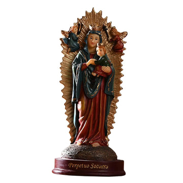 6 Inch Our Lady Blessed Mary Figurine Greek Cast Resin Religious Statue Sculpture for Garden, Outdoor, Patio, Hojme Decoration