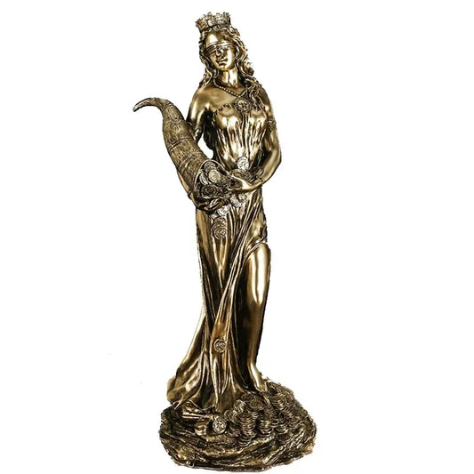 3 Sizes Wealth Goddess Sculpture Handmade Realistic Copper Resin Statue Lucky Office Home Decor Gift for Cashier Desk Ornament
