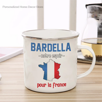 2027 French Bardella Hope Enamelled cup Coffee Mug 11oz Fun Ceramic Coffee Tea Cocoa Cup Handle Tea Drink Cup