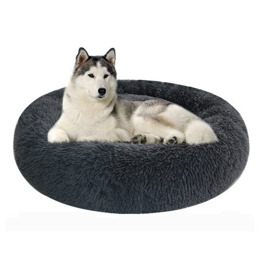 Round Dog Bed for Large Dog Cushion Weashable Cat Bed Soft Plush Puppy Mattress All Seasons Dog Bed Cat Accessories