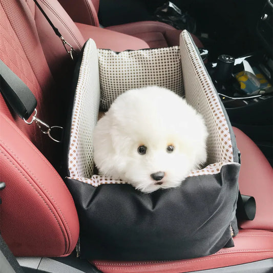 Anti-Slip Dog Car Seat for Medium small Dogs Cats - Portable Booster Seat, Safety Travel Carrier, and Secure Pet Travel Bag