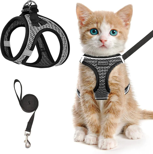 Dog and Pet Chest Harness, Cat Collar, Vest-Type Dog Leash, Reflective and Breathable Dog Lead, Pet Supplies