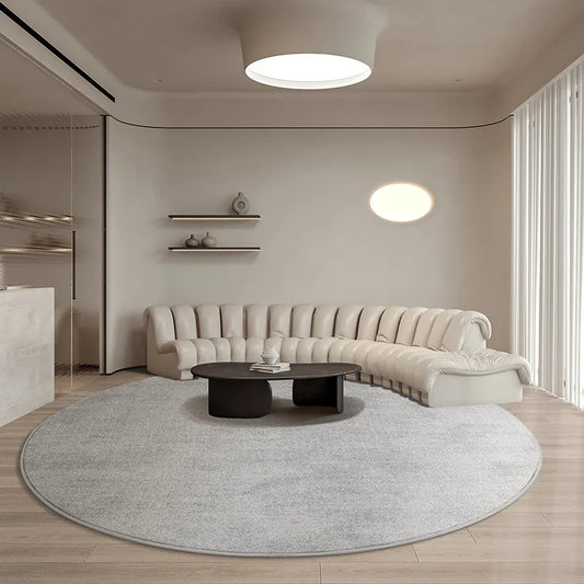 Modern Minimalist Rugs for Bedroom Large Area Living Room Decoration Round Carpet Fluffy Soft Lounge Rug Home Solid Non-slip Mat