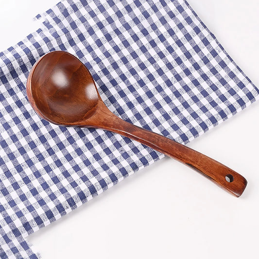 New Komu Wooden Spoon Soup Ladle Kitchen Utensils Tableware Cooking Catering Supplies Non Stick Pot Cutlery Accessories