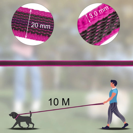 5M/10M/15M Medium small Long Dog Leash Latex Silk Easy and Convenient Training Big Dual color dog leash 10 meters