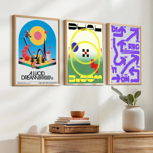 Vintage Different Golden Palm Botanical Canvas Prints Japan Love Botanical Wall Art Poster for Modern Living Room and Home Decor