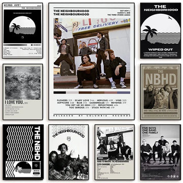 The-Neighbourhood Singer Poster The NBHD Hot Music Album Tracklist Cover Canvas Painting Wall Art Pictures for Room Home Decor