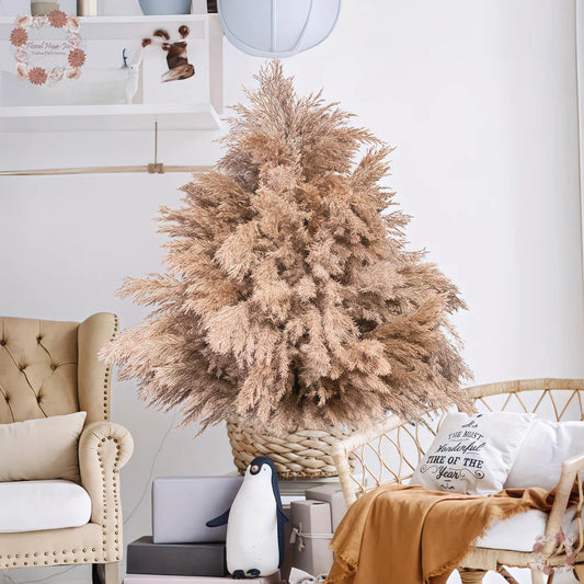 60cm Natural Fluffy Pampas Grass Bouquet,Dried Bunny Tails for Boho Wedding,Home Decor,Rabbit Tail Reed,Dried Flower Centerpiece