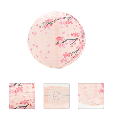 Paper Lanterns Peach Blossom Lanterns Japanese Style Festival Lights Decorative Outdoor Hanging Lanterns For Wedding Party