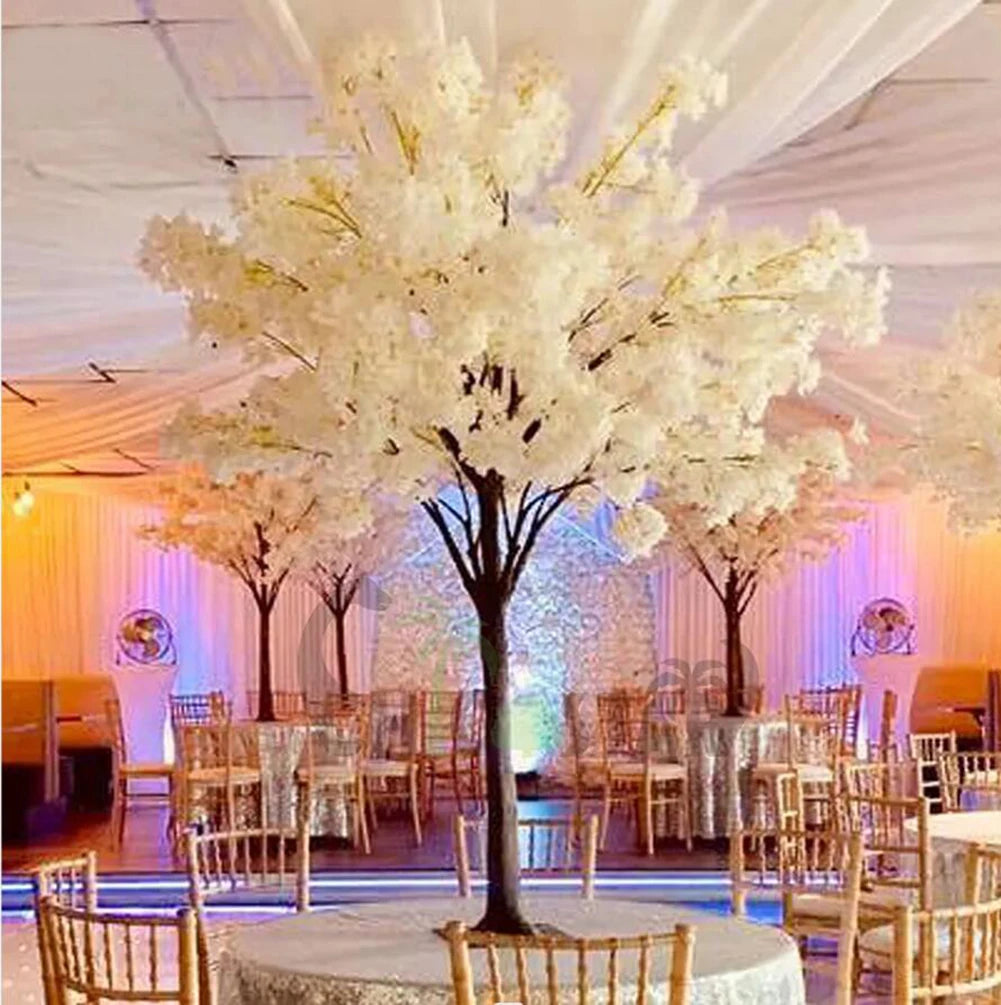 Artificial Cherry Blossom Tree Fake Wishing Tree Wedding Table Decor Garden Hotel Shopping Mall Home Decor 1.2M