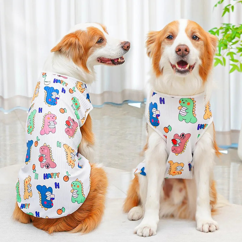 XS-8XL Dog Vest Spring Summer Clothing Big Dog Golden Retriever Costume Bichon Cat Pet Clothes Supplies Dog Clothes Wholesale