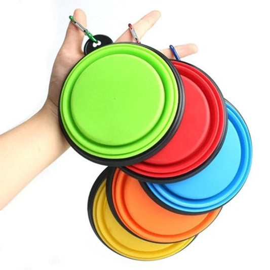 1000ML/350ML  Dog Bowls Silicone Pet Cat Dog Food Feeder Travel Portable Feeding Bowl Food Container Puppy Food Container