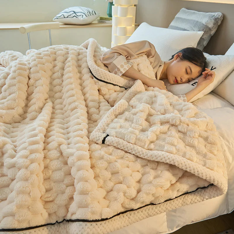 Turtle Velvet Spring Autumn Warm Blankets for Bed Soft Fluffy Comfortable Coral Velvet Throw Blanket Sofa Single Double Blanket