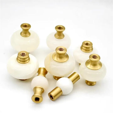 Horizontal bedside Light all copper Marble table lamp center pillar accessories Marble brass connectors Lighting accessories DIY