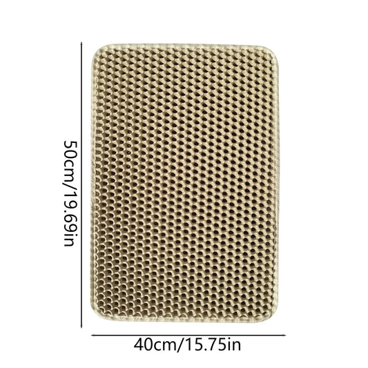 Cat Litter Mat Non Slip Big Pet Litter Box Filter Mat Double Layer Wear Resistant Waterproof Cat Litter Mat Pet Clean Supplies