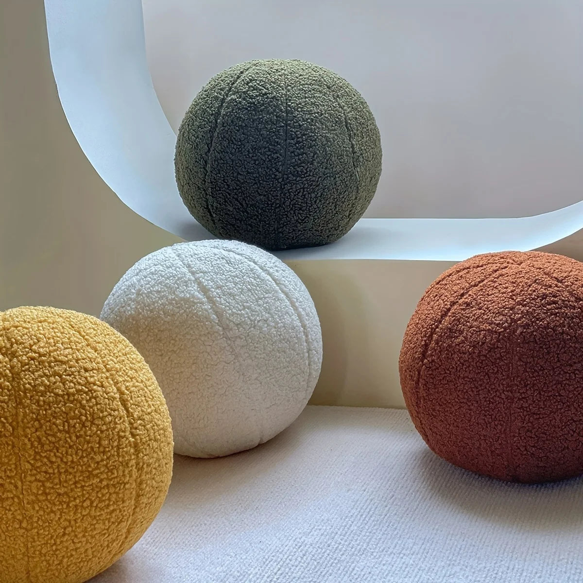 1pc Nordic style Spherical Throw Pillow Soft Cushion withZipper Closure, Fade Resistant,Cotton Filling,Home Decor Festival gifts