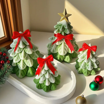 Silicone Mold DIY Christmas Tree for Aromatherapy Candle Plaster Decor Ornaments Handmade Holiday Crafts Trendy Mould