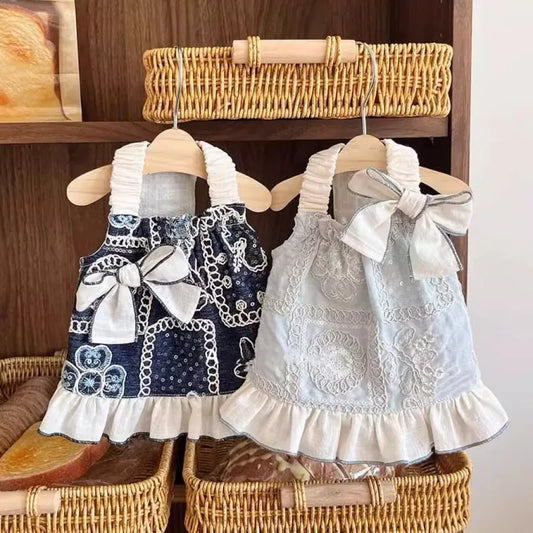Pet Clothes Dog Cat Princess Small Spring Summer Thin Breathable Butterfly Princess Skirt