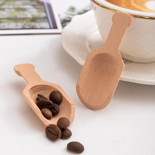 Wooden Mini Tea Coffee Scoops Seasoning Candy Spices Bath Salt Spoons Milk Powder Scoops Household Spoons Wooden Teaspoon