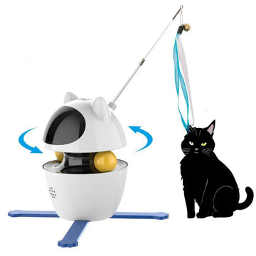 Multifunctional Pet Cat Teasing Laser Toy with Detachable Stick, Adjustable Laser Angle, and Automatic Rotation Modes