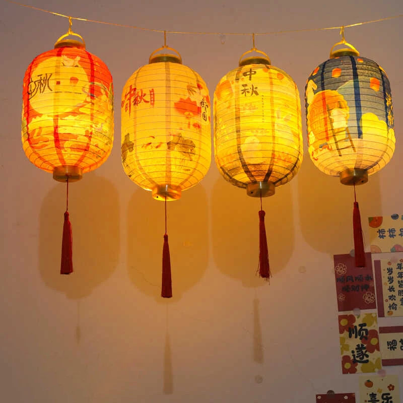 Chinese Mid-Autumn Festival Lantern DIY Material Bag Traditional Festival Lamp Japanese Lantern Wedding Room Decor Kid Toys Gift