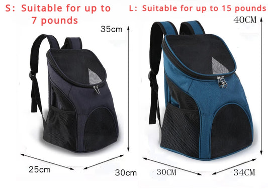 Cat bag for outdoor use, foldable cat and dog breathable large capacity backpack for hiking and walking