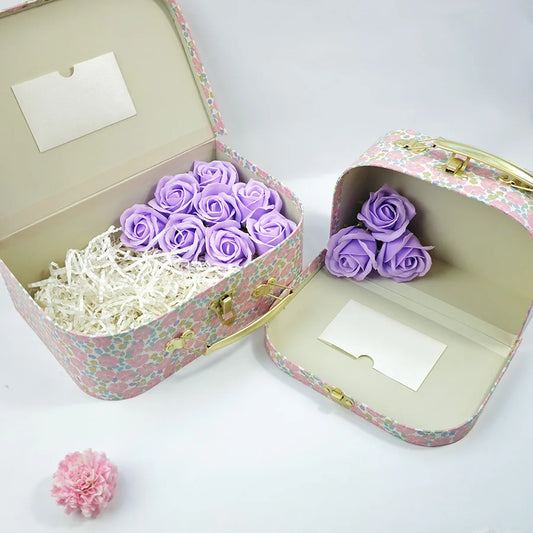 2Pcs Gift Box Multi-functional Jewelry Gift Storage Suitcase Stackable Paper Gift Packing Box Wedding Gift Wrapping Box