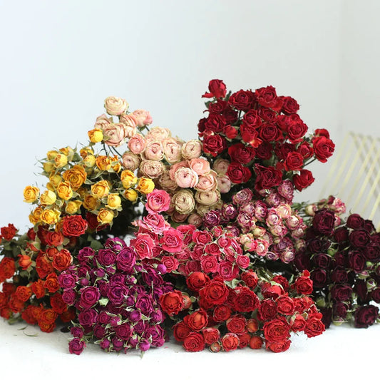 a lot Small Rose, Decorative Natural Dried Flowers, Bouquet For Wedding,Party Decoration,DIY Craft,Home Decor,Flowers For Crafts