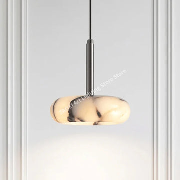 Modern Marble LED Pendant Lamp Bedroom Bedside High-end Natural Stone Chandelier Living Dining Room Home Decor Hanging Light