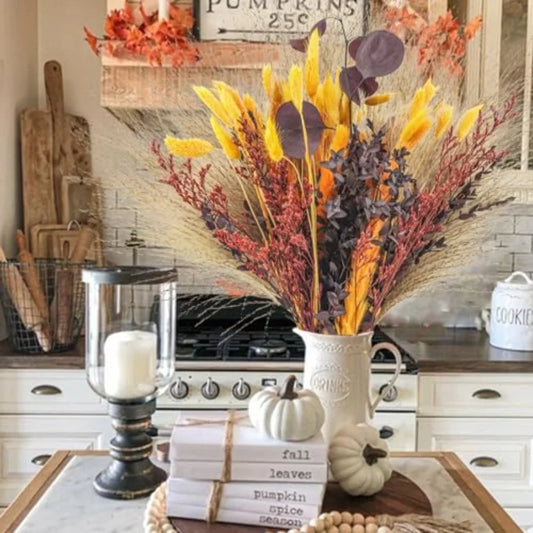 Fall Dried Pampas Grass Bouquets tural Ore Bunny Tails Fall Dried Flowers for Vases Autumn Boho Home Wedding Floral Arrement F