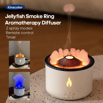 Jellyfish Smoke Ring Aroma Diffuser Creative Volcanic Air Humidifier Essential Oil Aromatherapy for Home Office