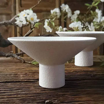 Ceramic tableware restaurant high foot stone pattern plate salad bowl pasta bread dessert tray dinner plates  sushi plate dishes