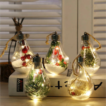 LED Fairy Bulb Lights with Leaf Globe Twinkle For Birthday Wedding Party Thanksgiving Mother's day Christmas Decor Night Lamp