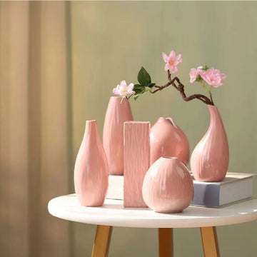 Simple ceramic vase decoration, living room home dining table decoration, flower arrangement, hydroponic plants, small vase
