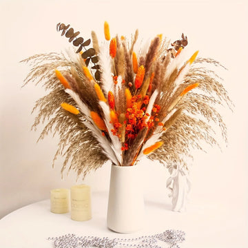 Natural Dried Flowers Pampas Floral Bouquet Boho Country Home Decoration Rabbit Tail Grass Reed Wedding Holiday Party Decor
