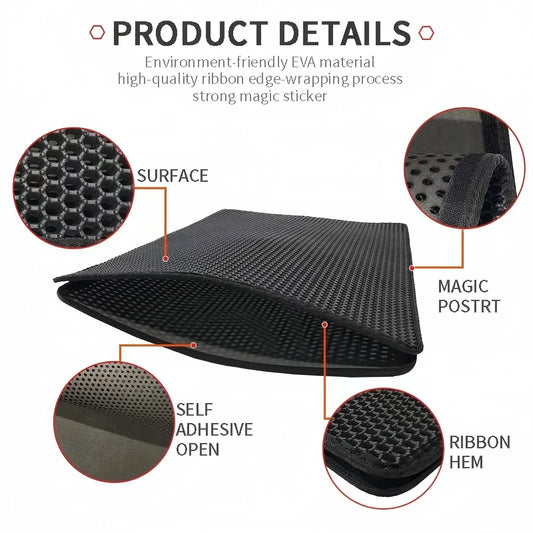 Cat Litter Mat Double Layer Waterproof Non-Slip Washable Pet Litter Box Mat Sand Cat Pad Clean Pad Bed Mat
