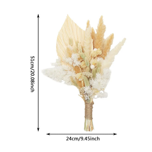 Fashion Dried Plants Flowers Reed Wedding Decorations Natural Dried Pampas Grass Fan Home Party  Decor