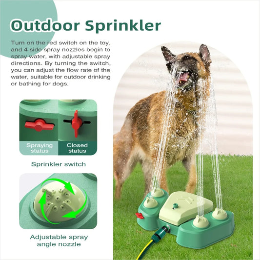 Dog Water Sprinkler Toy Non-Electric Outdoor Dog Water Fountain Step on With Hose and Connector Pet Summer Water Dispenser Toys